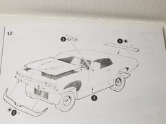 1974 Plymouth Road Runner SIDE MIRRORS from MPC 1:25 Model Kit 74 Roadrunner