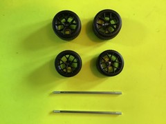 Maisto 1/24 2018 Acura NSX Tires, Black Rims & Axles Parts, model car building