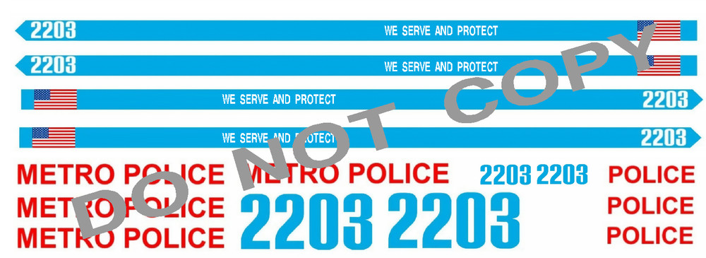1:24 1:25 Hill Street Blues police car decals