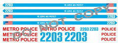 1:24 1:25 Hill Street Blues police car decals
