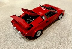 🏁 Built Plastic Model Car Kit TAMIYA Red Lamborghini Countach LP500S – 1/24 🏁