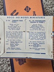 German Tank Tiger 1 Z-170 HO Model Miniatures Minitanks Panzerkampfwagen VI Rare