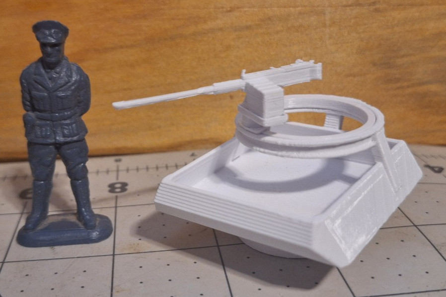 M20 Insert for M8 Greyhound American 6×6 Armored Car 3d Printed 1/32 Scale White