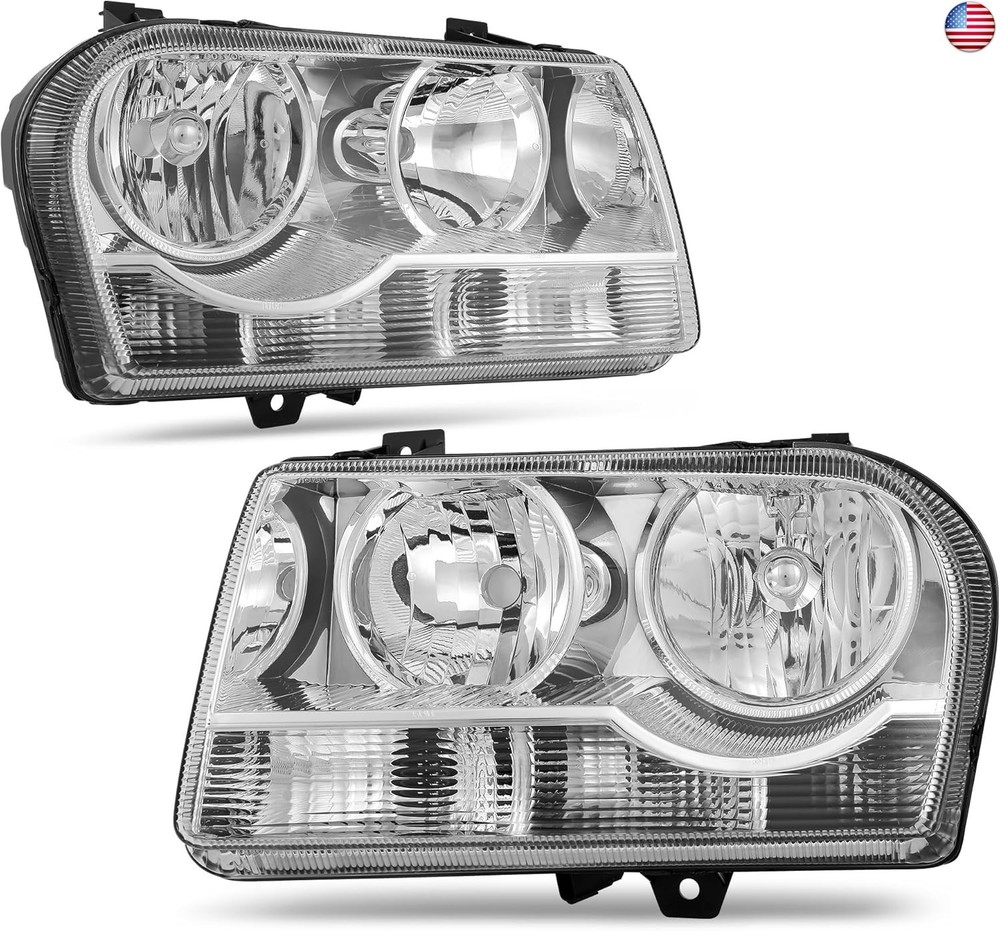 AUTOSAVER88 Headlights Assembly Set Compatible with 2005 2006 2007 2008 2009