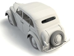 ICM 35484 Plastic model kit Scale 1:35 Moskvitch-401-420A, Soviet passenger car