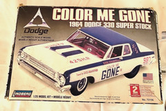 Lindberg Color Me Gone 1964 Dodge 330 Super Sport 1:25 Model Kit Car OPEN BOX