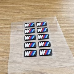 10PCS For BMW M WHEEL STICKER 17x9mm 19x11mm 16x7mm 3D Sticker Set