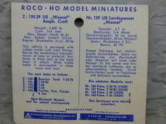Roco Minitanks (NEW) 1/87 Z-159 WWII US Weasel Amphibious Armore Craft Lot#5331K