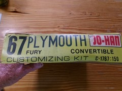 1967 Issue *ORIGINAL JO-HAN 1967 PLYMOUTH FURY KIT C-1767:150 Flat Box 7/13