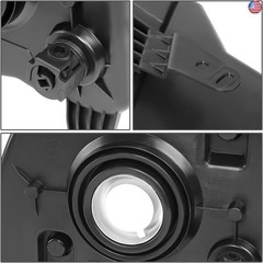 DNA MOTORING Smoke Lens Headlights Replacement Compatible with 05-09 Mustang,