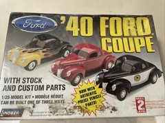 Lindberg ’40 Ford Coupe 1/25 scale plastic model kit build 1 of 3 ways (SEALED)