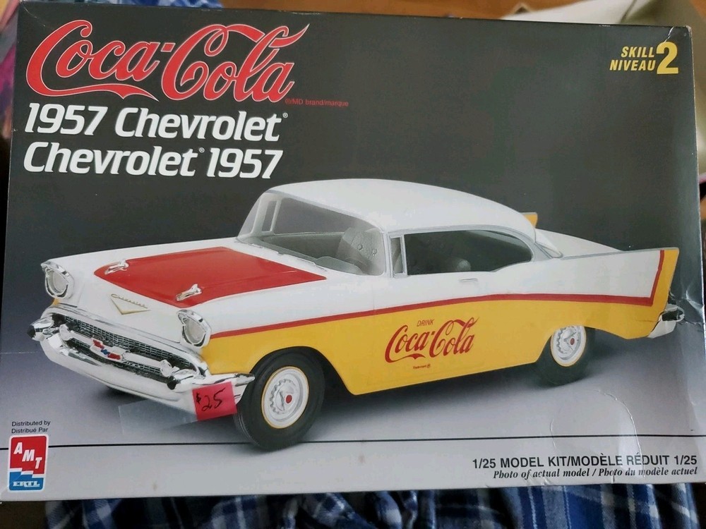 AMT/Ertl Coca-Cola 1957 Chevy Bel Air Hardtop VTG 1998 1:25 Model NEW Open Box