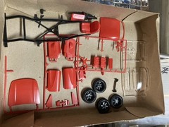 Mpc 1979 large 1/16 scale 1957 Corvette boxed Red And Black Parts Only Model Kit
