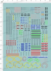 1/43 Water Slide Decals for racing car 64252C