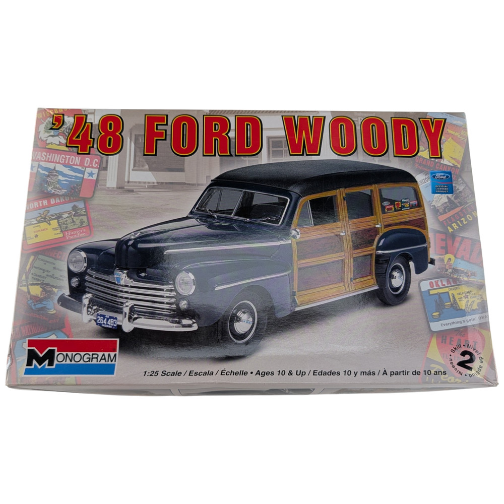 Revell Monogram 85-4282 48 Ford Woody 1/25 Model Kit Open Box Unbuilt