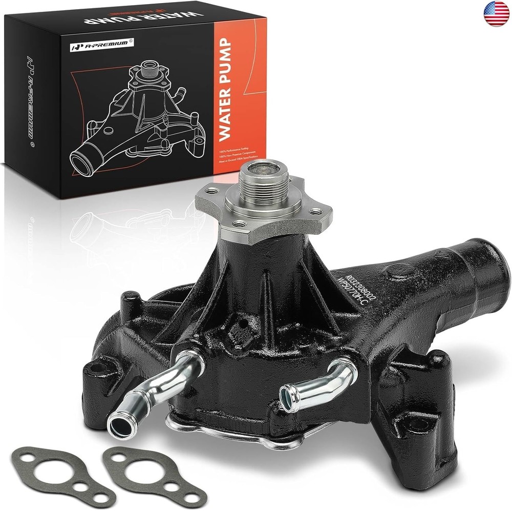 A-Premium Water Pump with Gasket [OHV 4.3 5.0 5.7L] Compatible with GMC, Chevy,