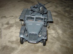 Built Half Track w/Gun 6 inches long Well Built & Painted Excellent Cond Nice
