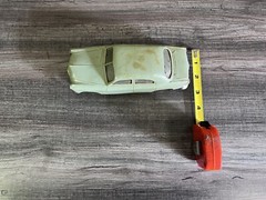 1949 Ford Shoebox Fordor 1/25 th Promo WINDUP Model Vintage Some Warpage GREEN