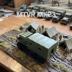 Military truck MTVR MK23 1:64 tactical off-road vehicle, color forest green