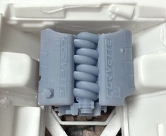 Resin Corvette LS3 engine for scale model cars, 1/24 1/25