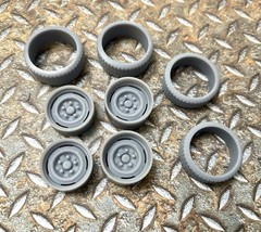 Resin 21/20 Inch: “Steelie” Model car Wheels/Tires 1/24 1/25 scale