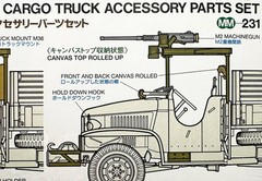 Tamiya 1/35th 2½ ton 6×6 USA Cargo Truck Accessory Parts Set 35231 MM 231 SEALED