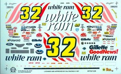 NASCAR DECAL #32 WHITE RAIN 1997 BGN FORD THUNDERBIRD DALE JARRETT SLIXX 1/24