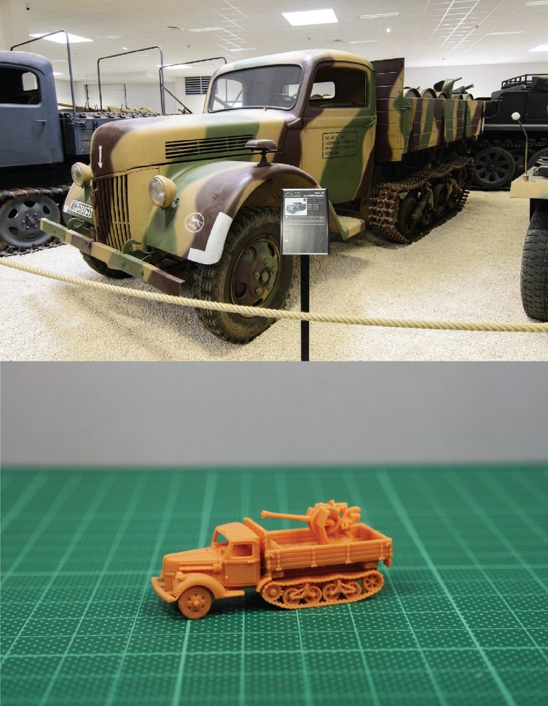 1/144 WWII German Ford V3000 Maultier /w flak 38 Resin kit (#GER104A)