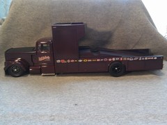 1/25 Scale Adult Built White Road Boss Custom Car Hauler.