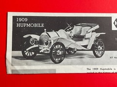 Hawk – 1909 Hupmobile Car – Original Model Kit Instruction Sheet – 1/24
