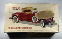 Vtg Hubley 1930 Packard Roadster Metal Model Kit 1/22 (ALL SEALED-Damaged Box)