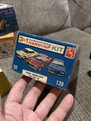 6 1960 63 AMT Hubley Chevy Mercury Lincoln Buick Mercedes Car Model Kit Box Only