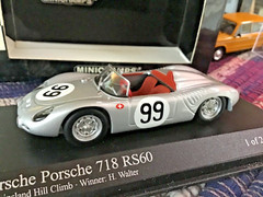 1/43 MINICHAMPS PORSCHE 718 RS 60, winner Water, silver, 1973, mint ++!