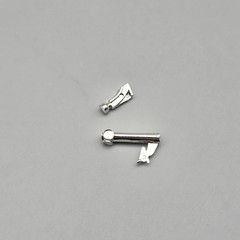 AMT 1/25 1936 Ford Coupe Parts Kitbash Chrome V8 Hood Emblem 2 Piece