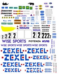 #2 NISSAN GT-R ZEXEL 1995-98 1/25th – 1/24th Scale WATERSLIDE DECALS