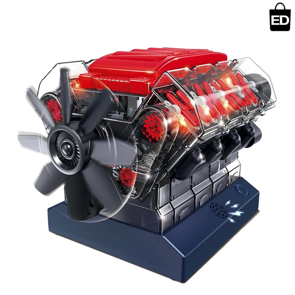 Visible V8 Mini Engine Kit: Educational STEM Fun for Ages 12+ and Adults