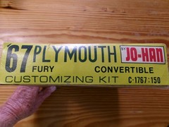 1967 Issue *ORIGINAL JO-HAN 1967 PLYMOUTH FURY KIT C-1767:150 Flat Box 7/13