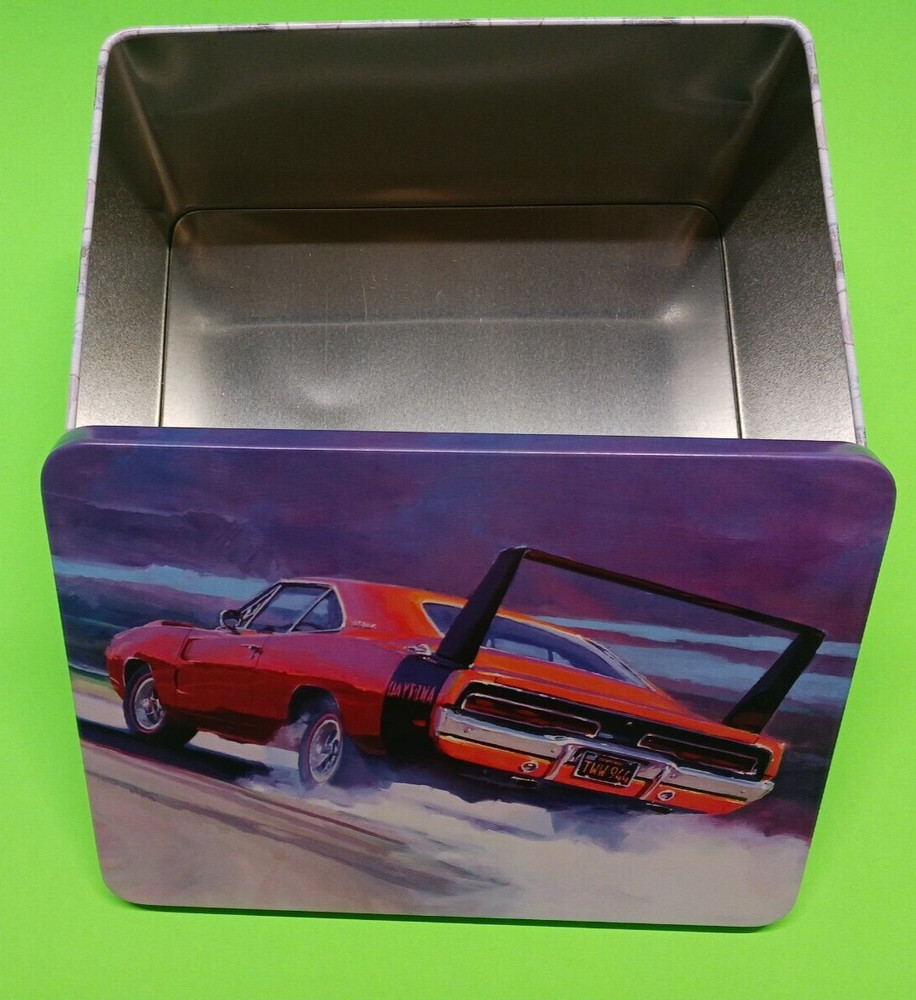 Empty USPS COLLECTOR TIN Model Car Not Included 1969 Dodge Daytona 1/25 AMT E2
