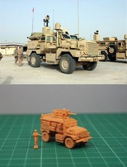 1/144 USA Cougar 4×4 HEV MRAP /w soldier (fine detail) Resin Kit