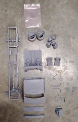 3d Printed 1/25 70’s-80’s Chevy Custom Van Chassis Cab Dually