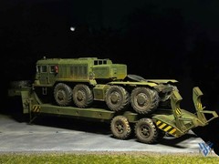 Pre-Order, KZKT-7428 & Trailer KZKT-9101 1/35 Pro-Built – Heavy Tank Transporter