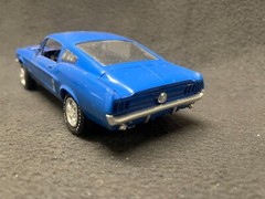 AMT ’67 Ford Mustang GT Model 1/25 Built Kit Muscle Car Detailed Blue 4 Speed