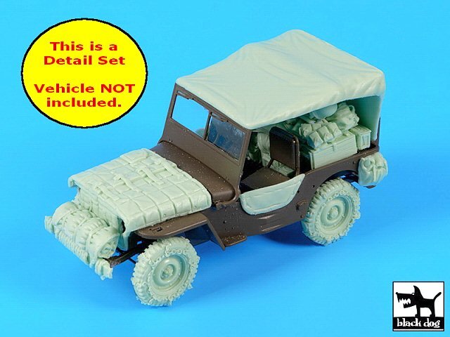 Black Dog 1/35 Big Detail Set w/Wheels for US Jeep WWII (for Tamiya kit) T35276