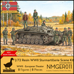 NUMODEL NMGER011 | 1/72 Resin WWII German Sturmartillerie Soldier Scene Kit |8pc