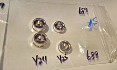 Four (4) Nice Chrome Wheels 1/24/25 Scale (Parts only) Package # 689 “LOOK”