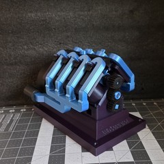 3d Printed 148cc V8 Compressed Air Engine Model