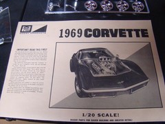 VINTAGE MPC 1969 CORVETTE STINGRAY 1/20 LARGE SCALE AMAZING SURVIVOR UNBUILT