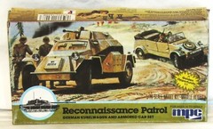 MPC #1-6208 Reconnaissance Patrol German Kubelwagen & Armored Car Set 1:76 – NOS