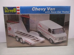 Revell Chevy Van with Race Car Trailer 1/24