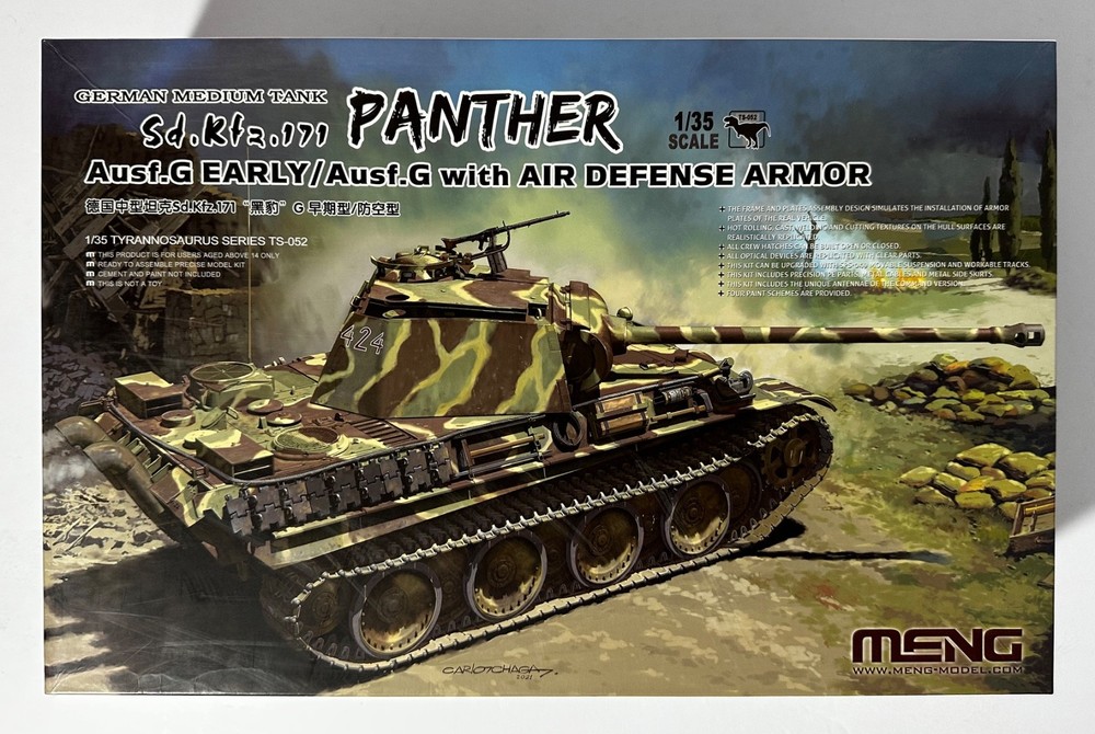 Meng TS-052 1/35 Scale Sd.Kfz. 171 Panther w/Air Defense Armor 2021 – USA Seller